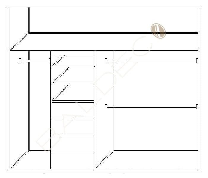 White Melamine Cabinetry Design A - DIY Kit - Drawer Tower