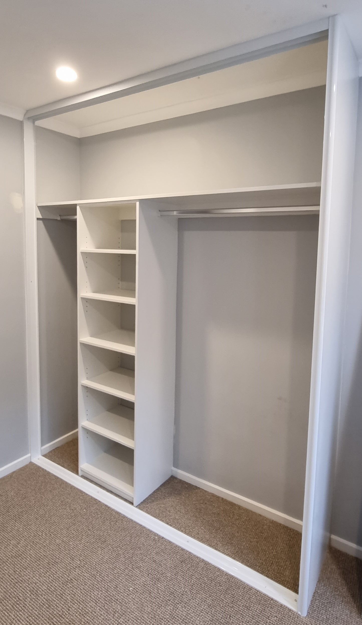 White Melamine Cabinetry Design D - DIY Kit - Shelf Tower