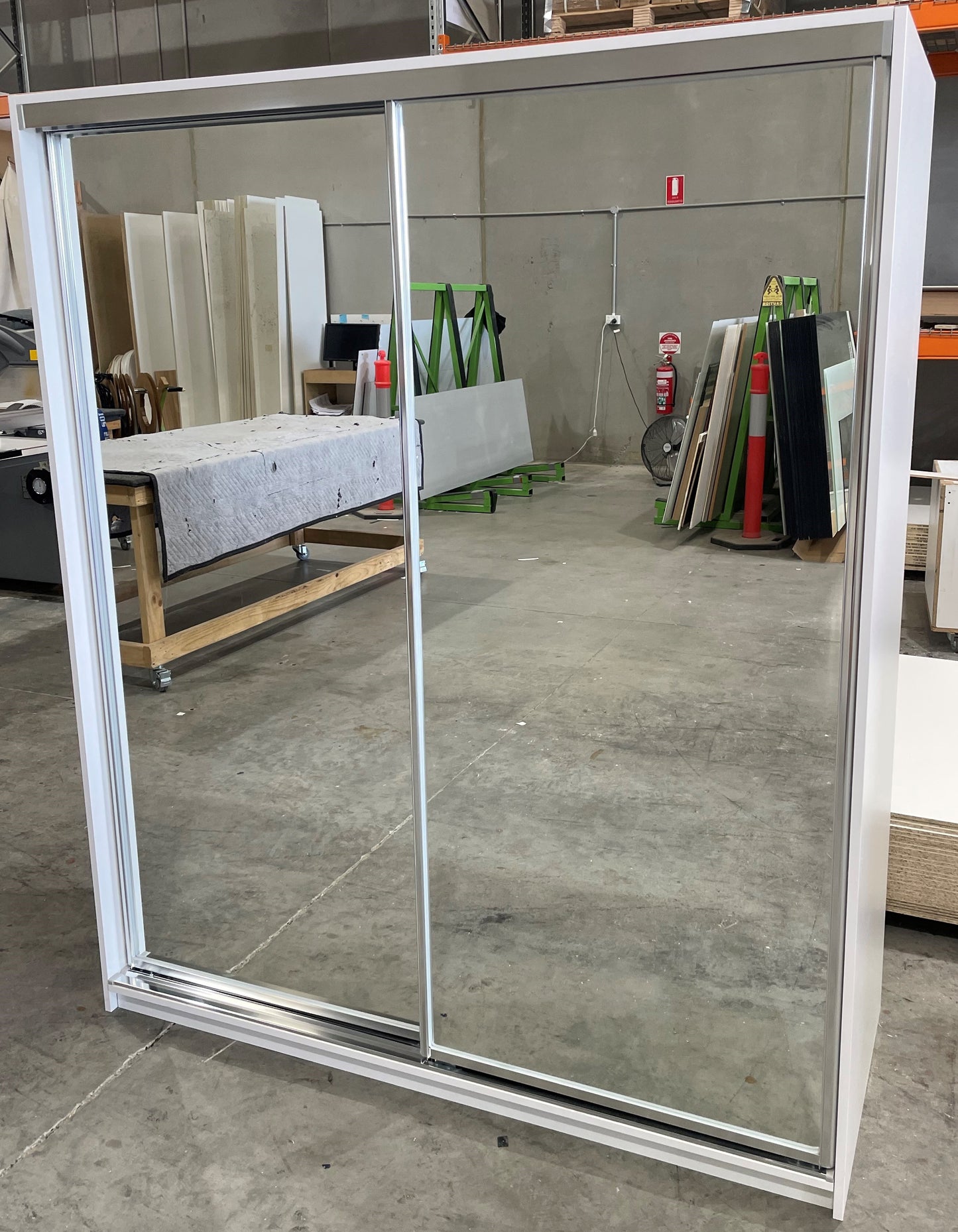 White Melamine Free Standing Wardrobe